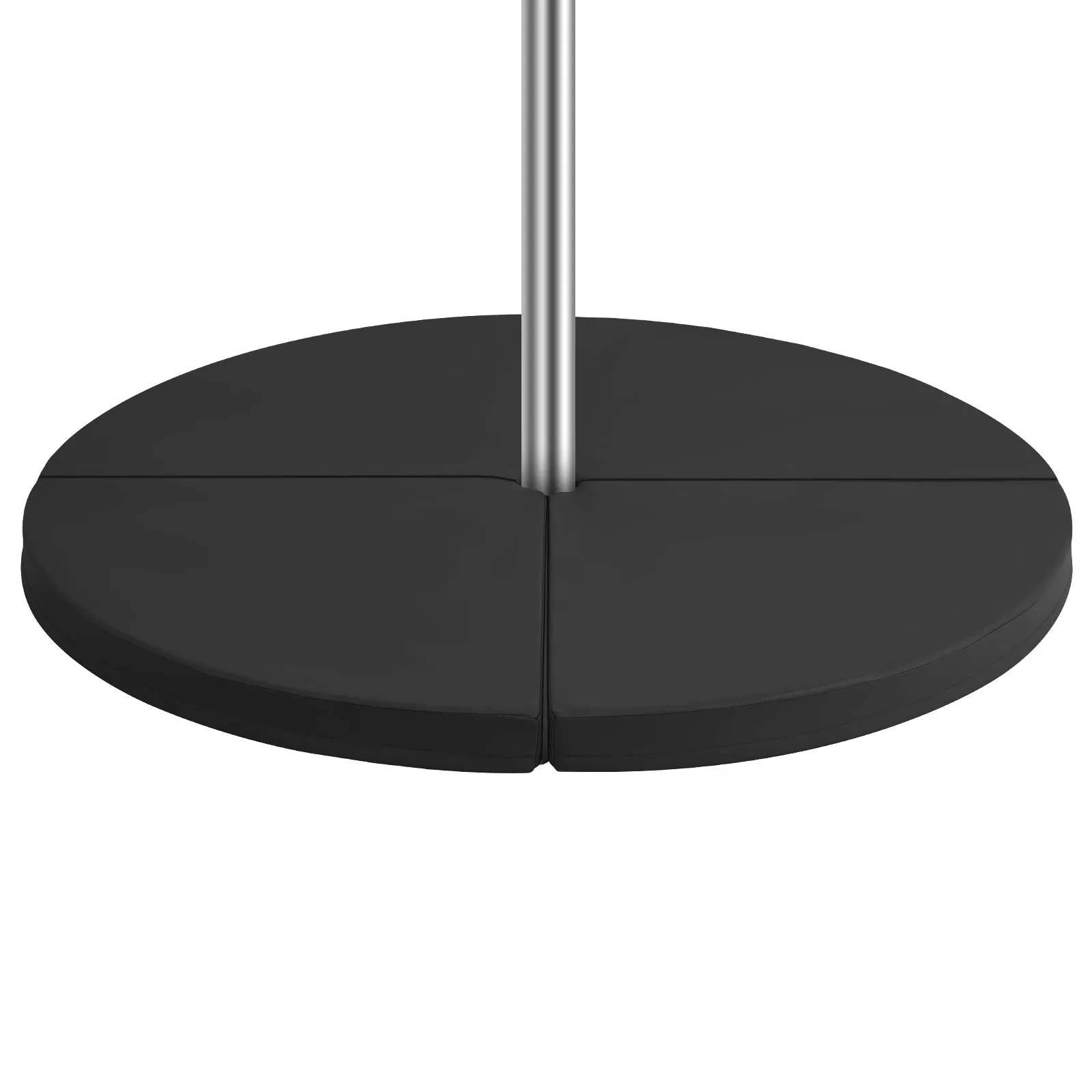 Pole Dance Crash Mat Round Portable Yoga Mat with EPE Foam-Black