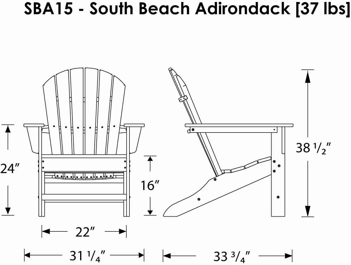 POLYWOOD South Beach Adirondack Chair