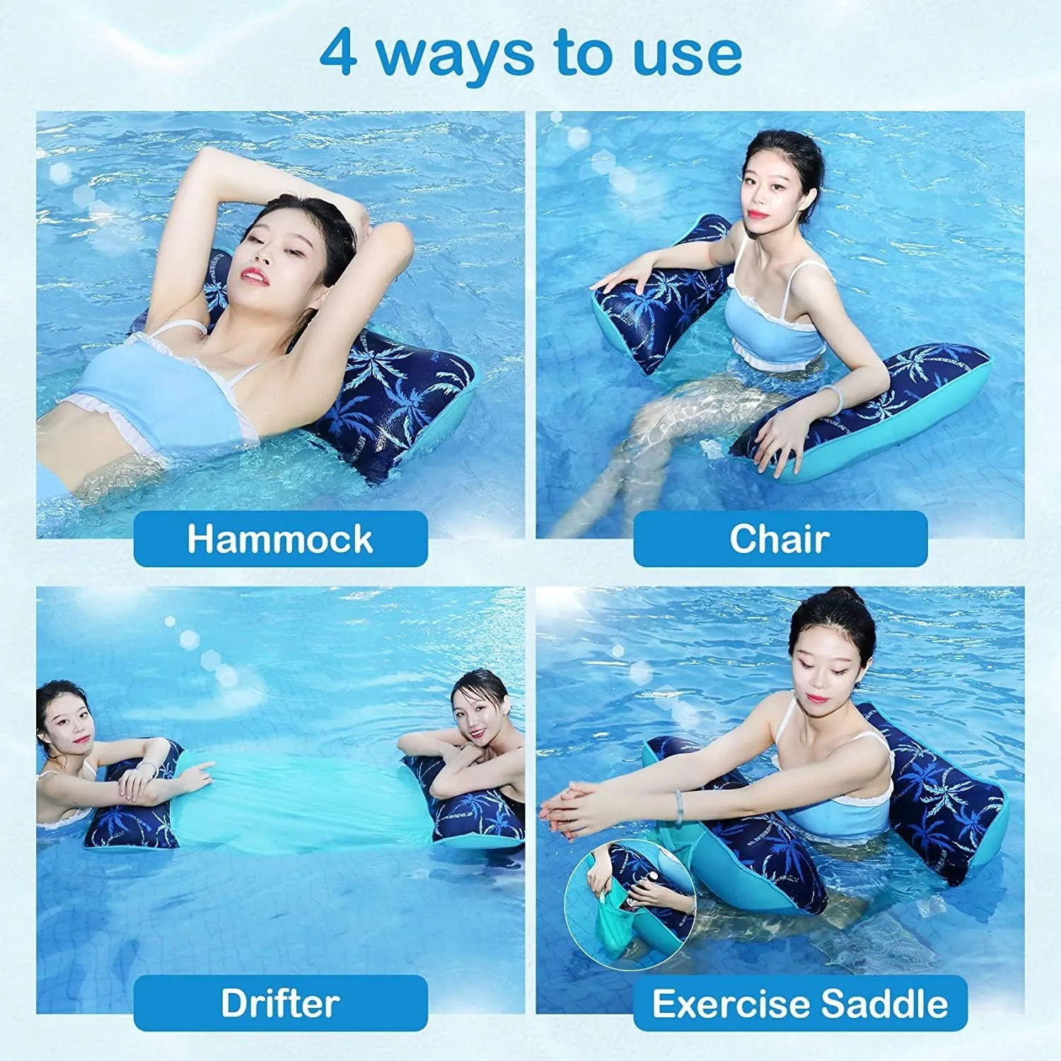 Pool Floats for Adults, Lake Floats for Swimming Poo Hammock XL Inflatable Lounger