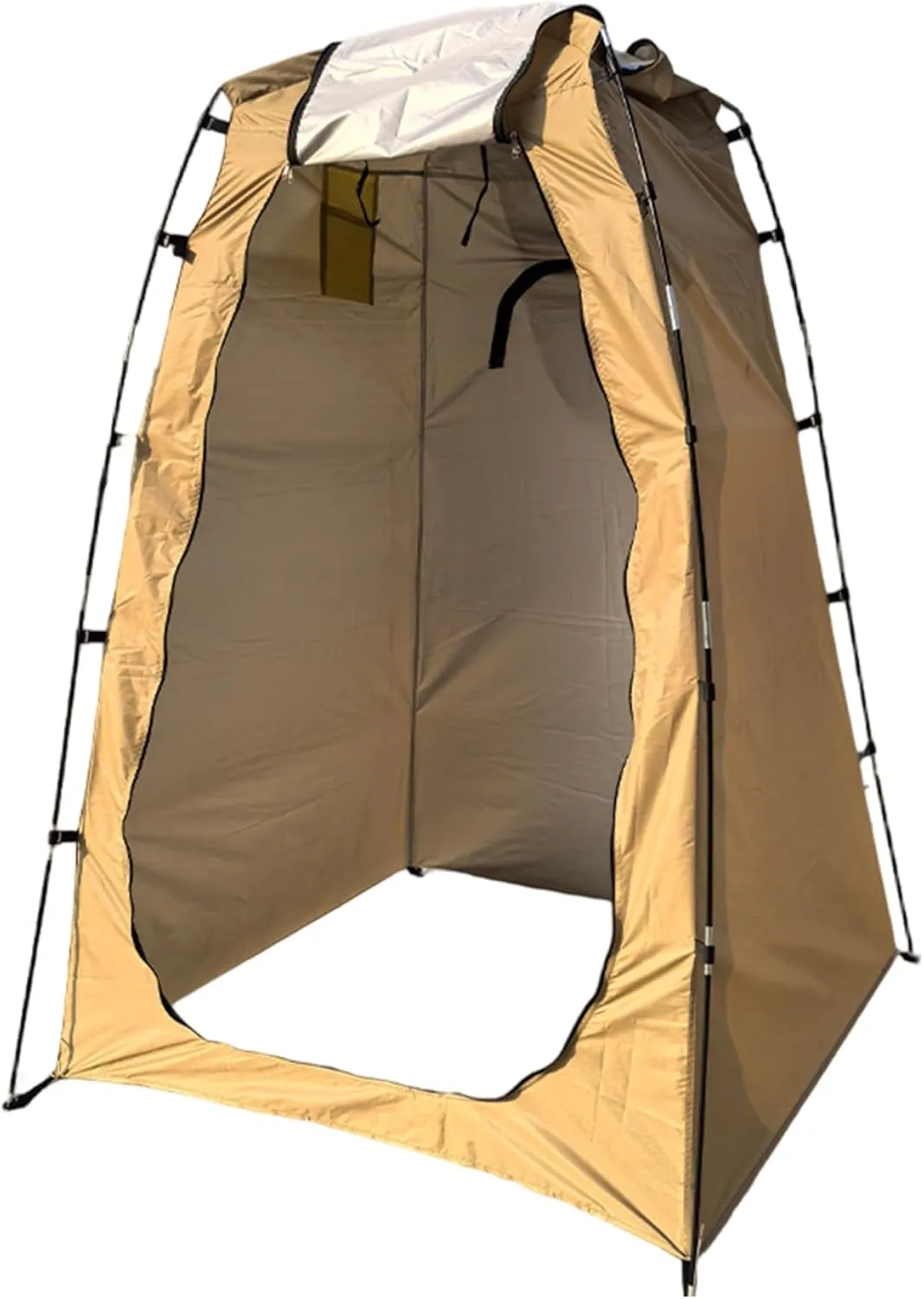 Pop-Up Changing Tent Water & Sun Proof 190T Foldable 47x47x75 Shower Tent with Inner Pocket, Zippered Window & Door Portable for Camping, Shower
