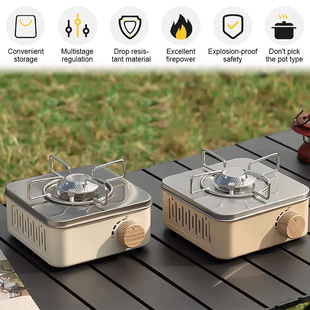 Portable BBQ Outdoor Stove Butane Gas Used With Fire Storage Price drop Cooking Bag Camping Gear Seamless integration Stove Adjustable With Canister