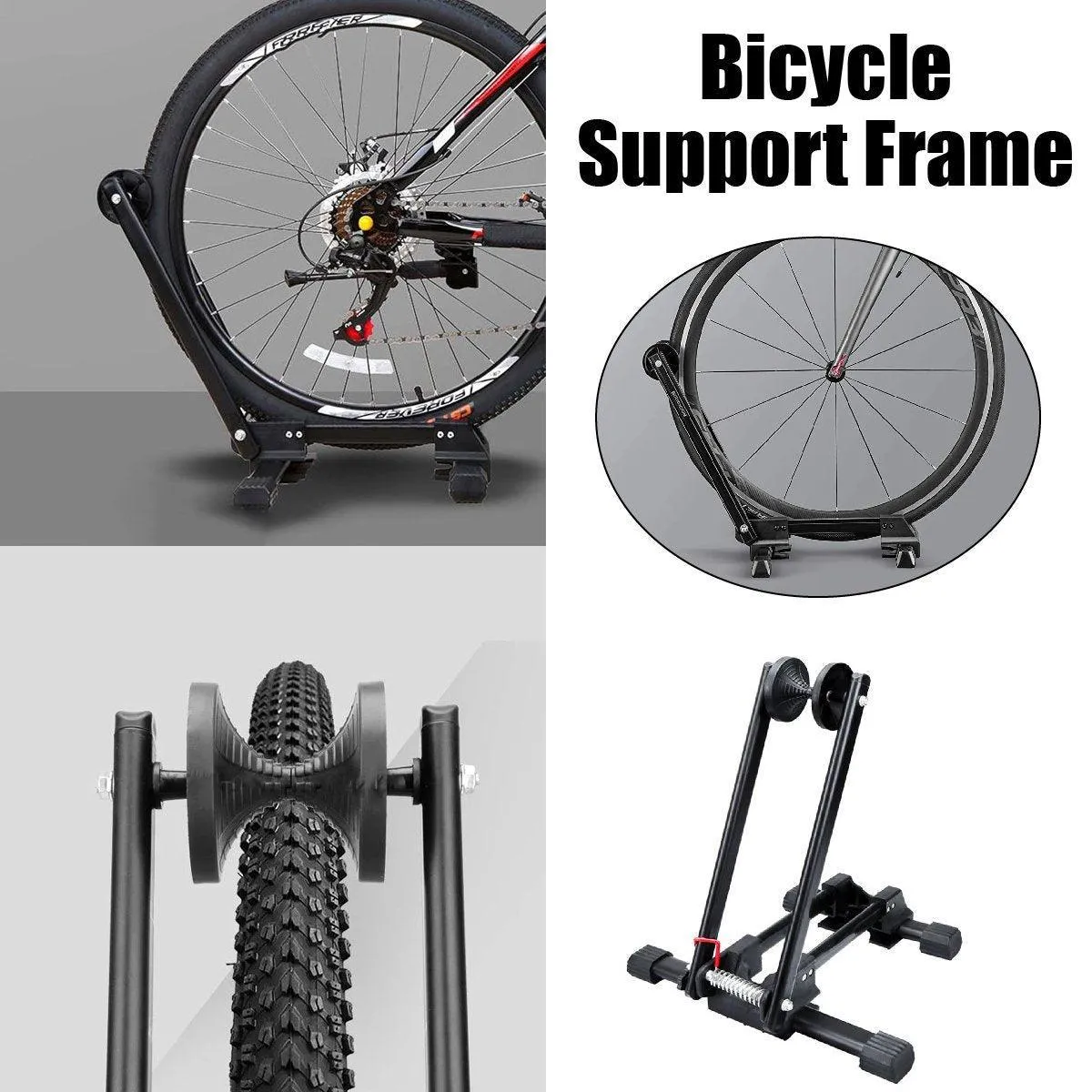 Portable Bike Single Double Pole Bicycle Parking Rack for Road Mountain Bikes