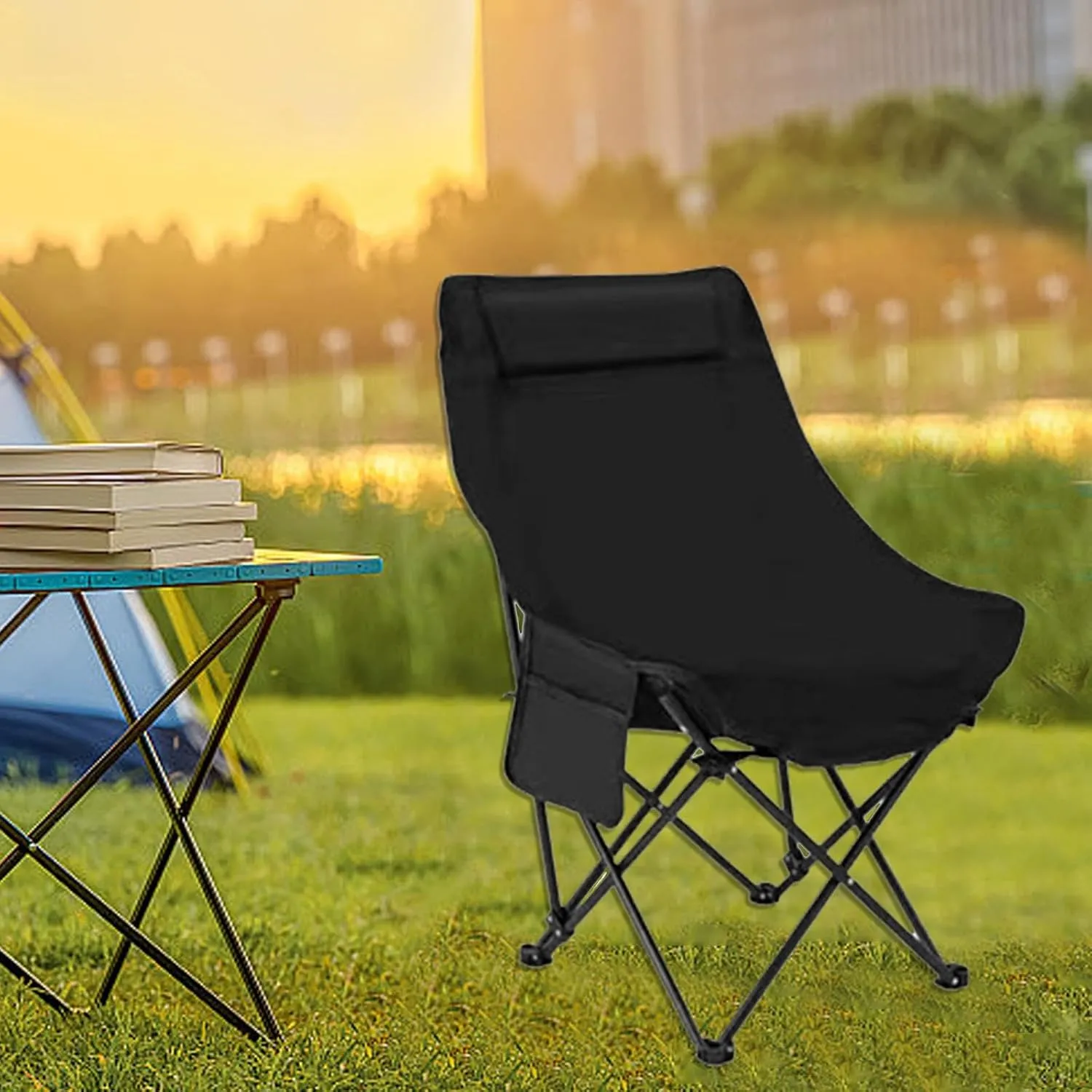 Portable Camping Chair for Outdoor Activities and Fishing