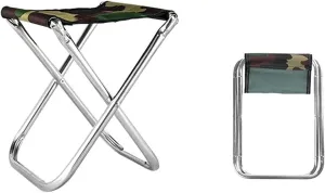 Portable Folding Stool Outdoor Folding Chair with Ultralight Aluminum Alloy e for Travel Beach Fishing Sports Heavy Duty 199Lb/90Kg