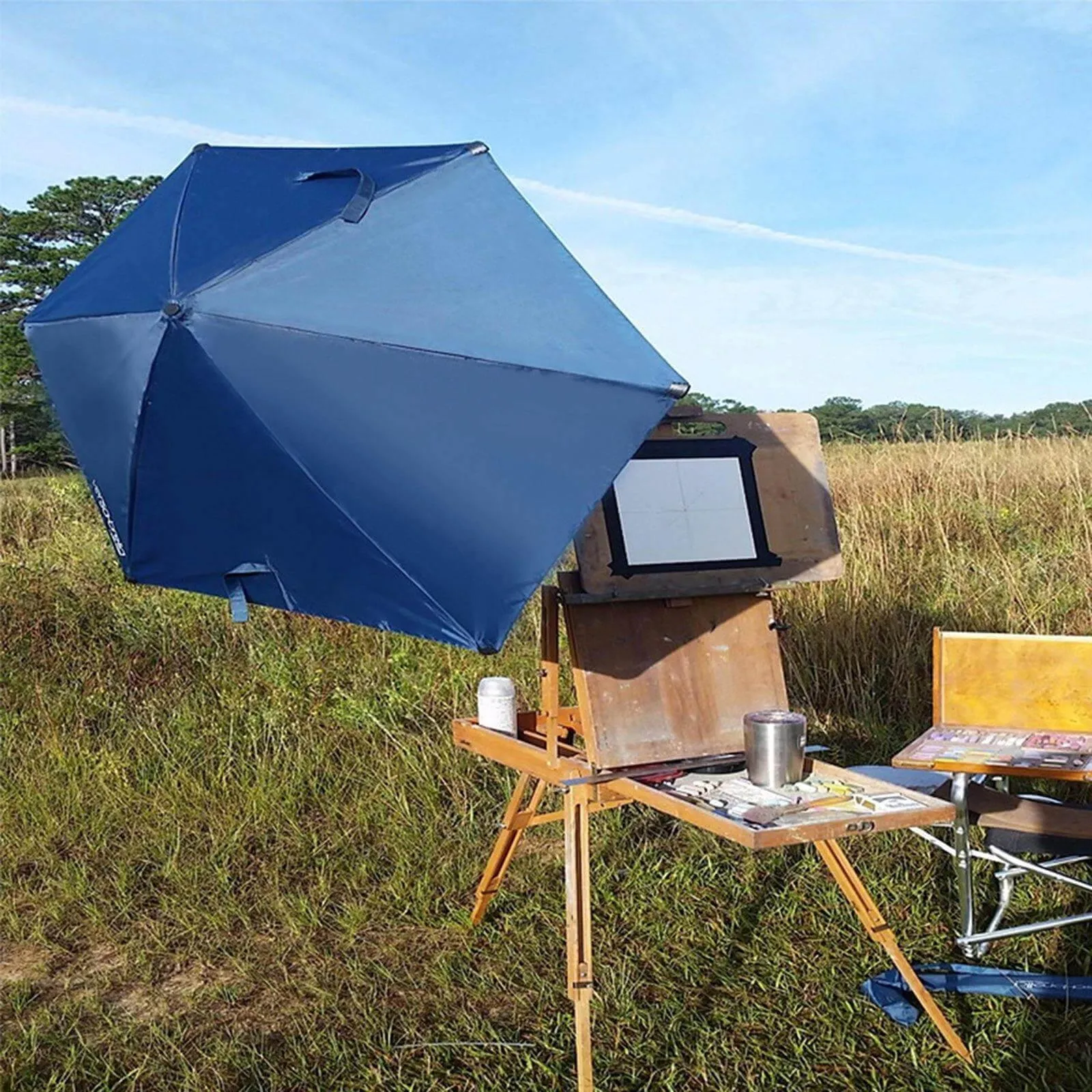 Portable Folding Umbrella with Clamp - Compact Outdoor Canopy