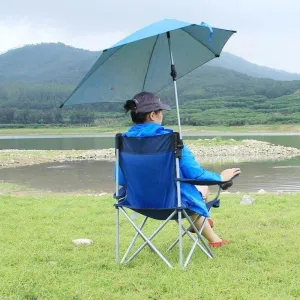 Portable Folding Umbrella with Clamp - Compact Outdoor Canopy