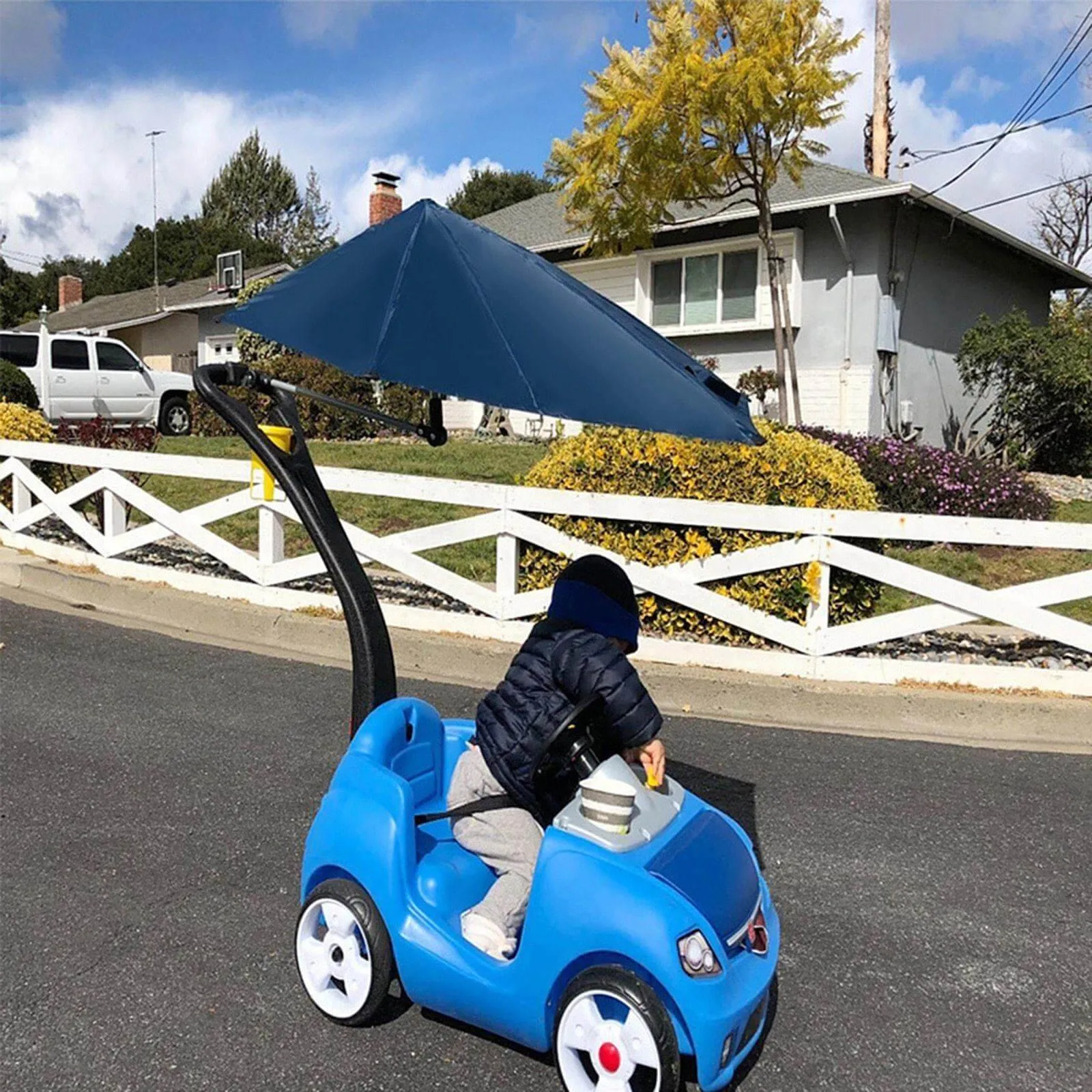 Portable Folding Umbrella with Clamp - Compact Outdoor Canopy