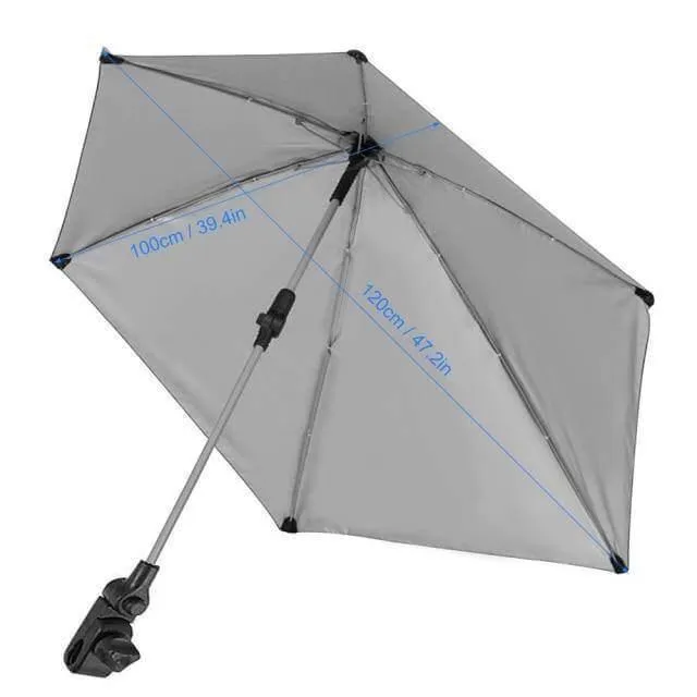 Portable Folding Umbrella with Clamp - Compact Outdoor Canopy