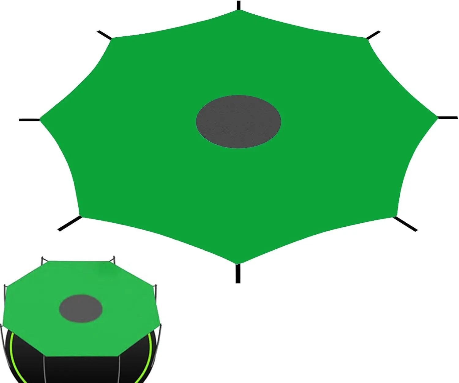 Portable Trampoline Sun Canopy - Backyard Tent Cover, Durable UV Shield | 4.87 meters All Weather Trampoline Roof, Tear Resistant Sunshade, Sports Fun Shade in Hot Weather