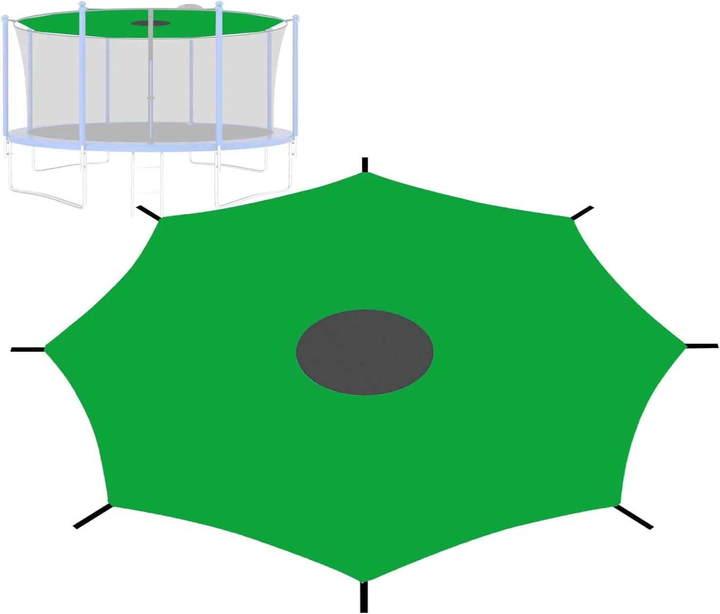 Portable Trampoline Sun Canopy - Backyard Tent Cover, Durable UV Shield | 4.87 meters All Weather Trampoline Roof, Tear Resistant Sunshade, Sports Fun Shade in Hot Weather