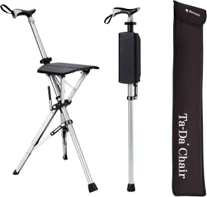 Portable Walking Stick Chair: Lightweight & Foldable