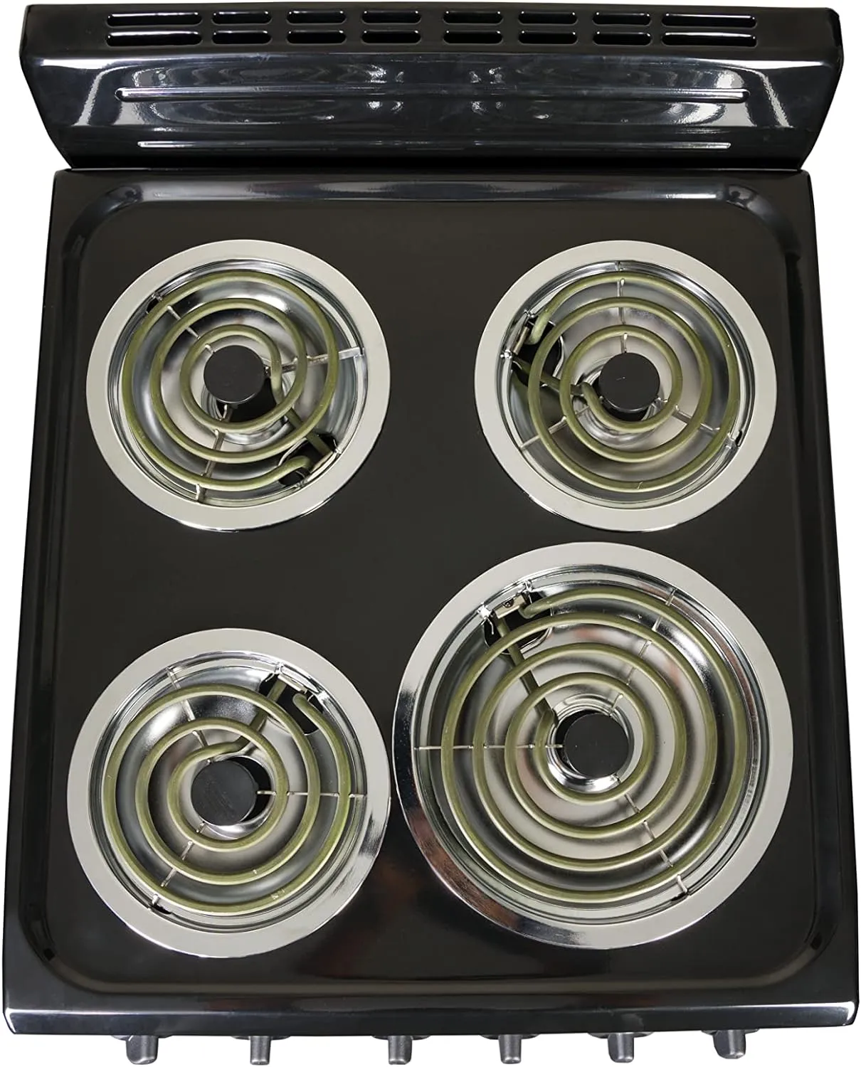 Premium Levella PRE2027GB 20 in Freestanding Electric Range with 4 Coil Burners and 2.2 Cu. Ft. Single Oven Capacity with Lower Storage Drawer in Black