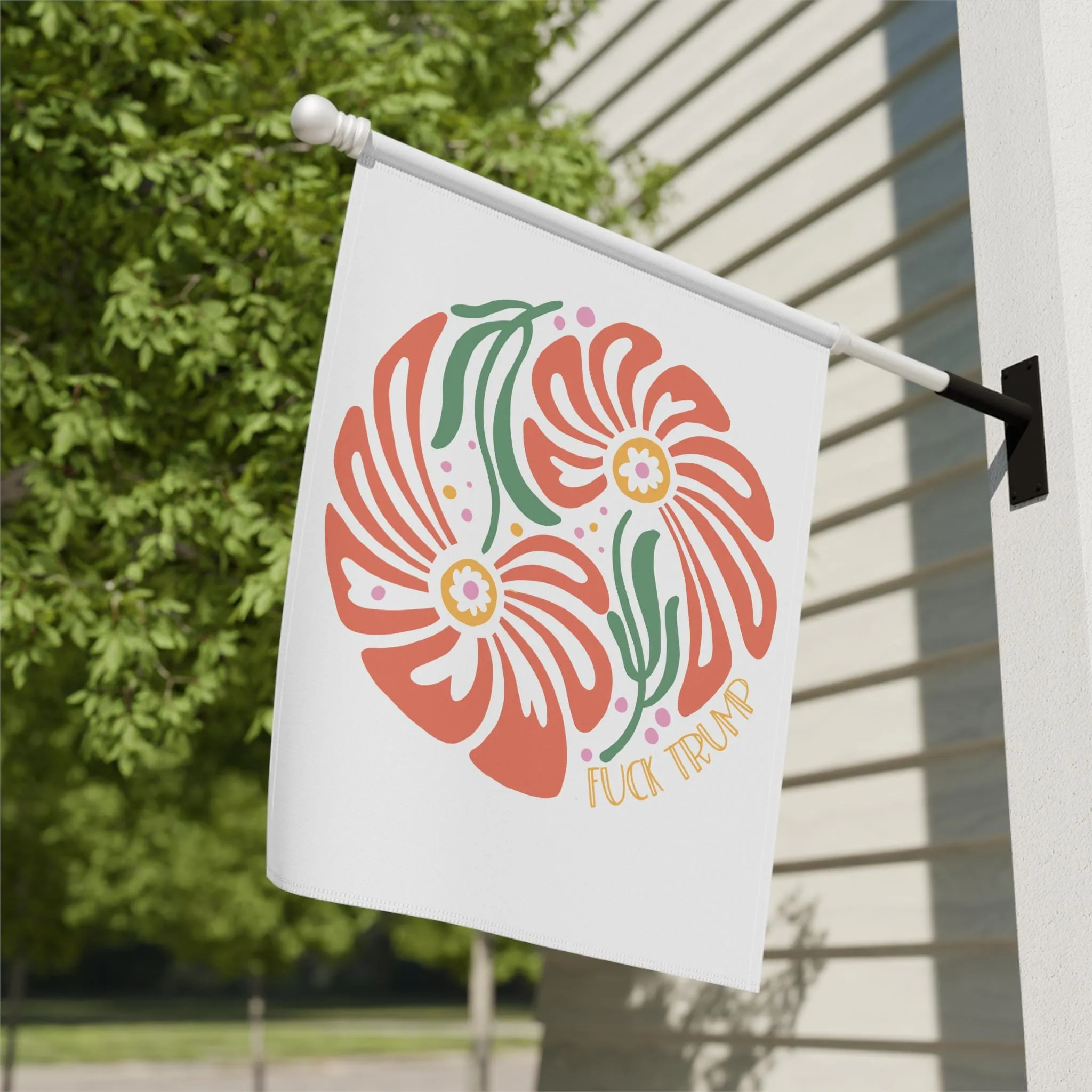 Pro-democracy Anti-fascism Anti-Trump yard flag, Fuck FDT flag, Reliable activist Anti-Trump house Advanced garden sign, Subtle banner Trump political gift,