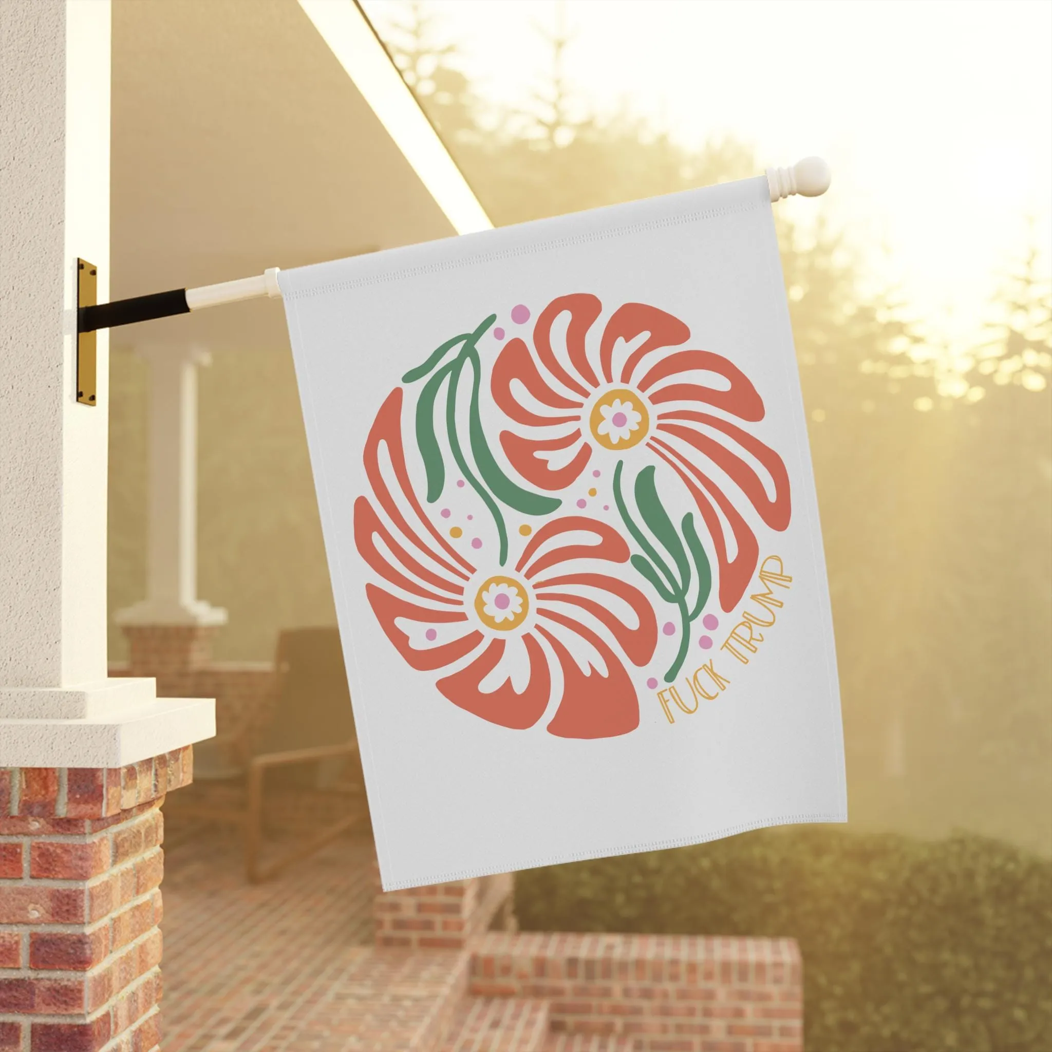 Pro-democracy Anti-fascism Anti-Trump yard flag, Fuck FDT flag, Reliable activist Anti-Trump house Advanced garden sign, Subtle banner Trump political gift,