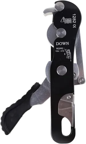 Professional Rock Climbing Descender Equipment For 8-13mm Rope Self-braking Stop