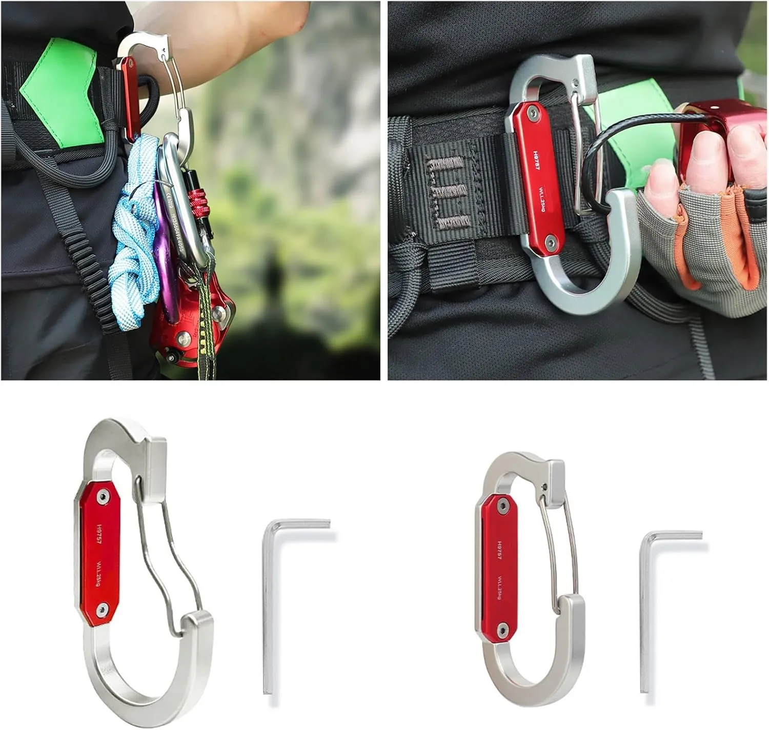 Professional Rope Grab Falling Arrestors Auto Lock Retarder Ascending Descender for Complex Terrain Climbing Activity
