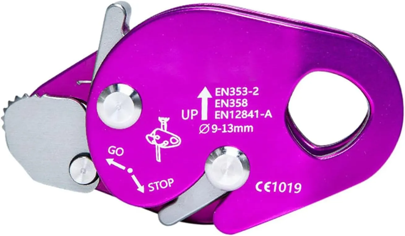 Professional Rope Grab Falling Arrestors Auto Lock Retarder Ascending Descender for Mountain Climbing