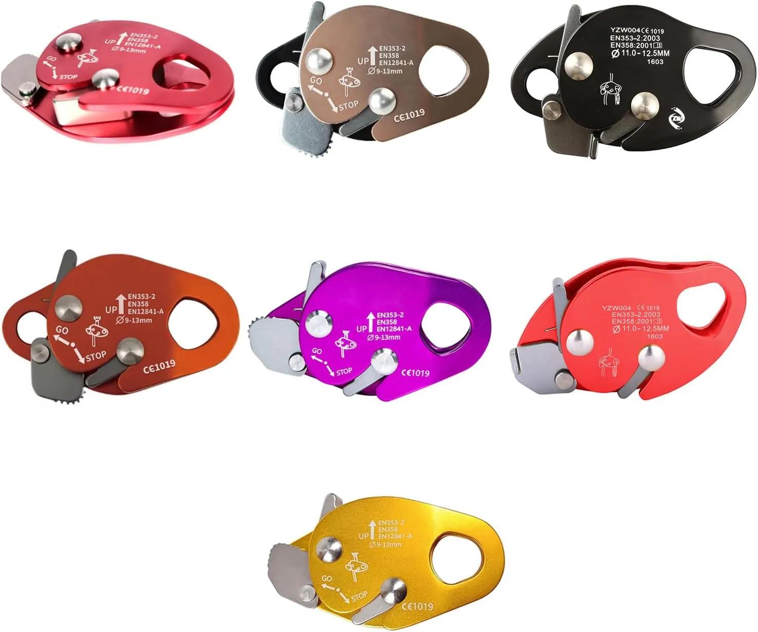 Professional Rope Grab Falling Arrestors Auto Lock Retarder Ascending Descender for Mountain Climbing
