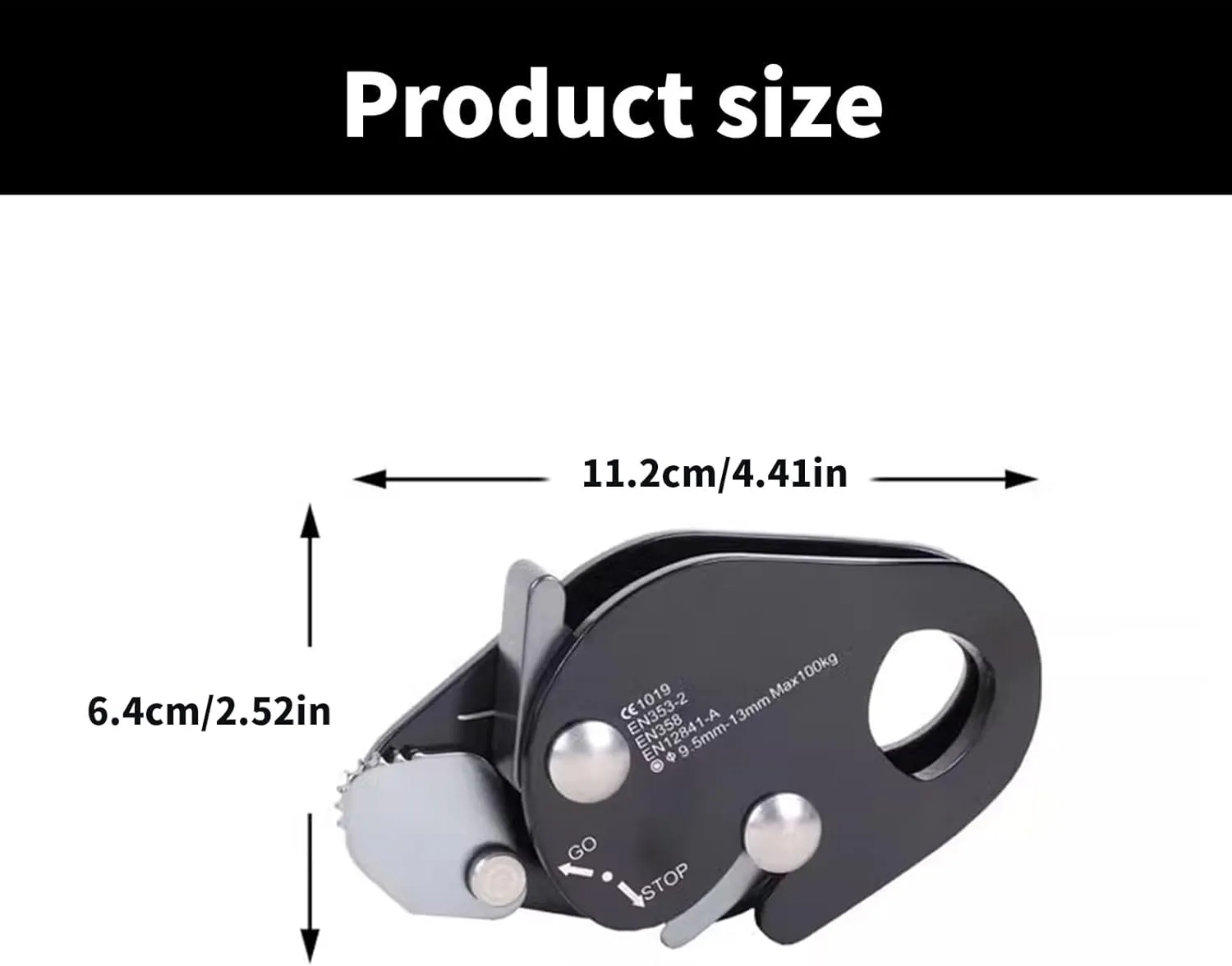 Professional Rope Grab Falling Arrestors Auto Lock Retarder Ascending Descender for Mountain Climbing