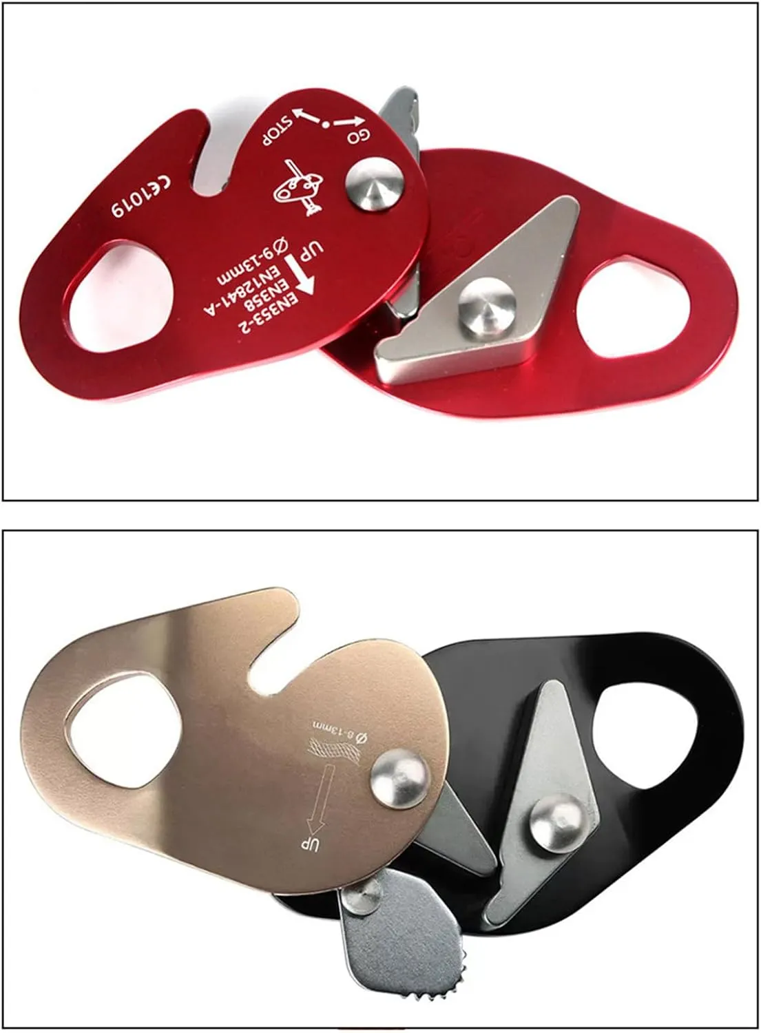 Professional Rope Grab Falling Arrestors Auto Lock Retarder Ascending Descender for Mountain Climbing
