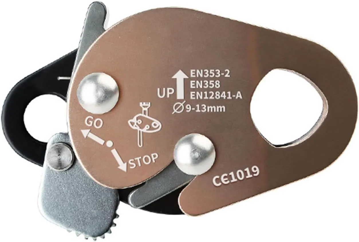 Professional Rope Grab Falling Arrestors Auto Lock Retarder Ascending Descender for Mountain Climbing