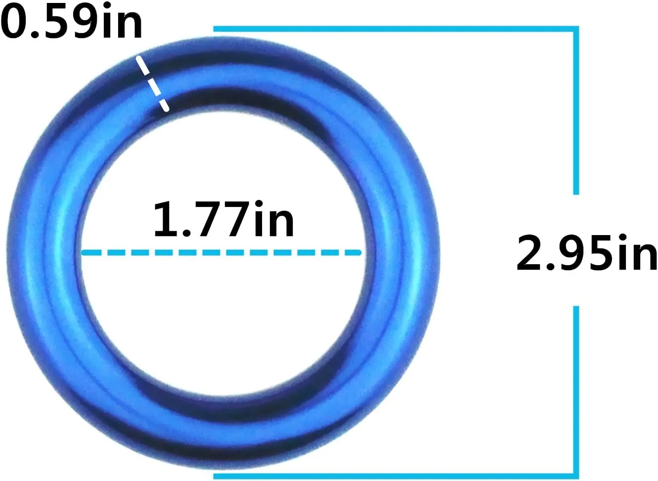 PROND Aluminum Rappel Ring, Climb Perfect Tension Aluminum Alloy O-Ring, 23KN Rappel Rings for Rock Climbing Arborist and Hammock