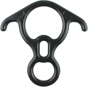 PROND Terminal 8 Descender, Rescue Figure 8 Descender with Lock Off Ears, 50KN Aluminum Alloy Bent-Ear Descender for Climbing Rescuing Or Escaping Descender, Climbing Belay & Rappel Equipment