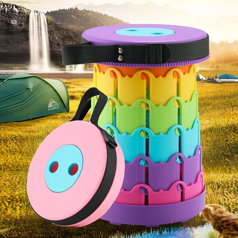 Rainbow Mountain Telescopic Folding Stool