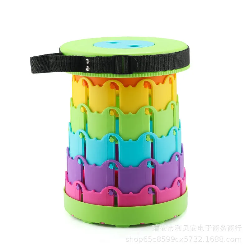 Rainbow Mountain Telescopic Folding Stool