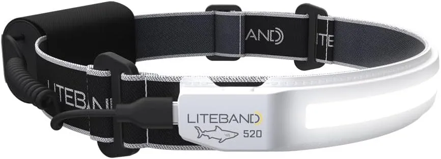 Rechargeable LED Headlamp - Liteband ACTIV 520 Lumens Super Bright Head Lamp, Battery Powered Tactical Headlamps, Camping, Running, Hard Hat Light, Best Rated Hands Free Forehead Flashlight, White