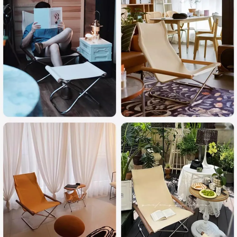 Refreshingly Simple Lawn Chairs Lunch Break Folding Recliner Outdoor Camping Leisure Chair Suitable for Outdoor Camping Household Living Room Balcony Lazy Sofa