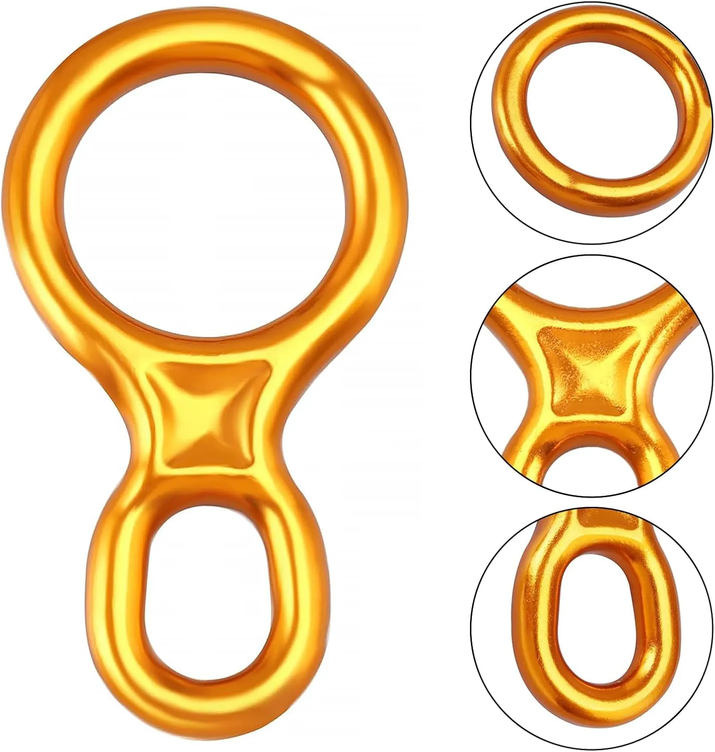 Rescue Figure 8 Descender, Climbing Rappelling Gear, for Mountaineering, High Rescue, Aluminum