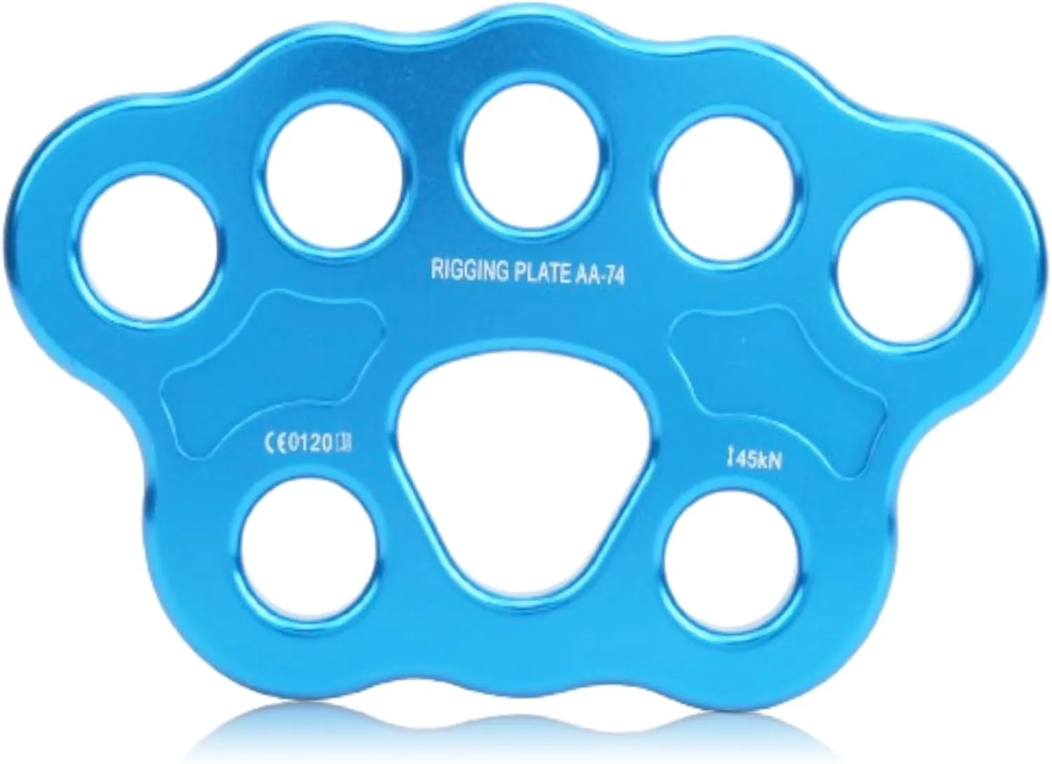 Rigging Plate, 45KN Aluminum 8‑Hole Finger Force Rigging Plate Multi Anchor Split Divide Connector for Rock Climbing Outdoor Activities