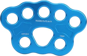 Rigging Plate, 45KN Multiplier Anchors 8 Hole Rigging Plate Multi Anchor Split Divide Connector for Rock Climbing Outdoor Activities