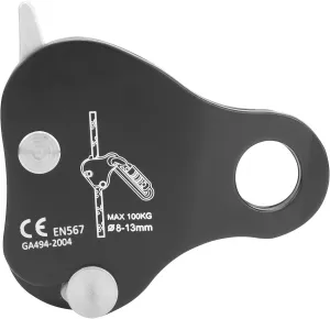 Rock Climbing Rope Grab Stop Descender, Aviation Aluminum Climbing Protective Clamp for Outdoor Activities