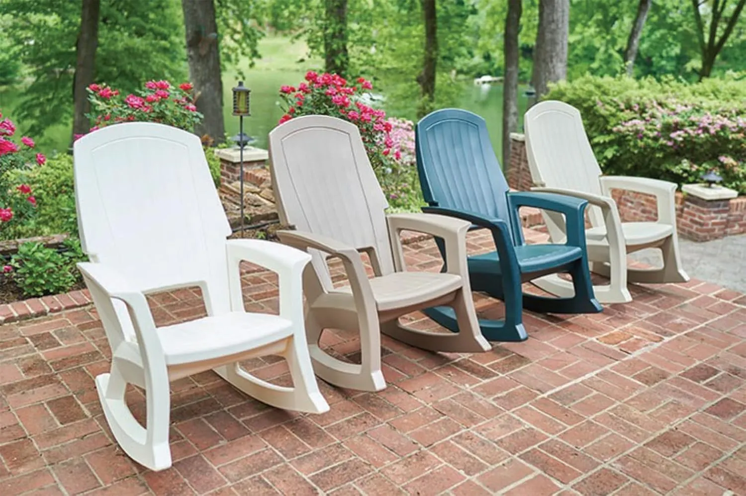 Rockaway Heavy Duty All-Weather Outdoor Rocking Chair Plastics - Sand Tan