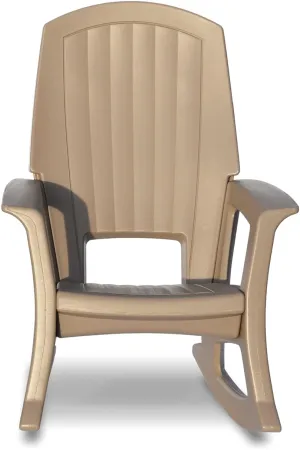 Rockaway Heavy Duty All-Weather Outdoor Rocking Chair Plastics - Taupe Brown