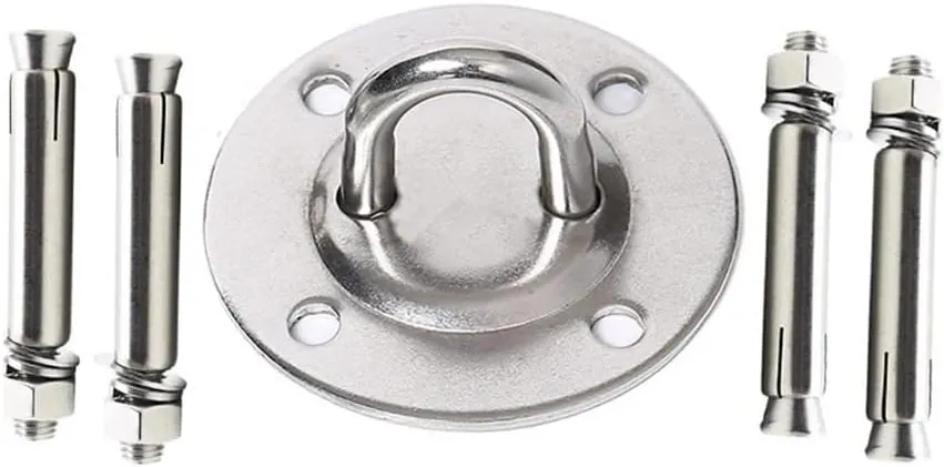 Rotary Swing Fixed Plate Heavy Duty Swing Hangers Sets Yoga Hammock Swing Hanging Chair Hooks for Concrete Ceiling Wooden (Swivel Hook)