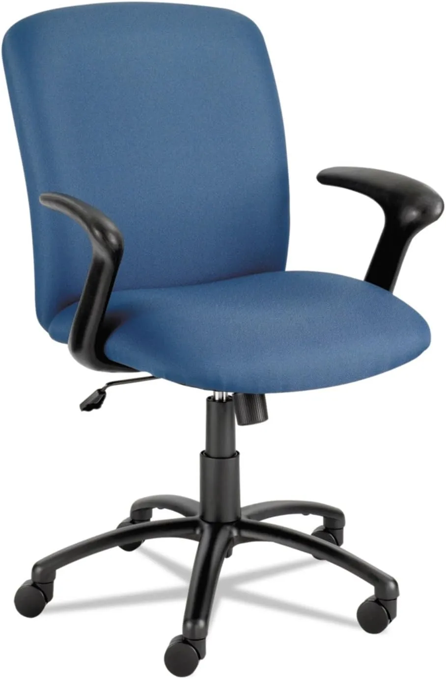 Safco High Back Big and Tall Swivel Desk Task Chair Adjustable Height and Rolling Base, Rated for 24-7 Use, 500 lbs. Weight Capacity, Work or Home Office, Black (3490BL)