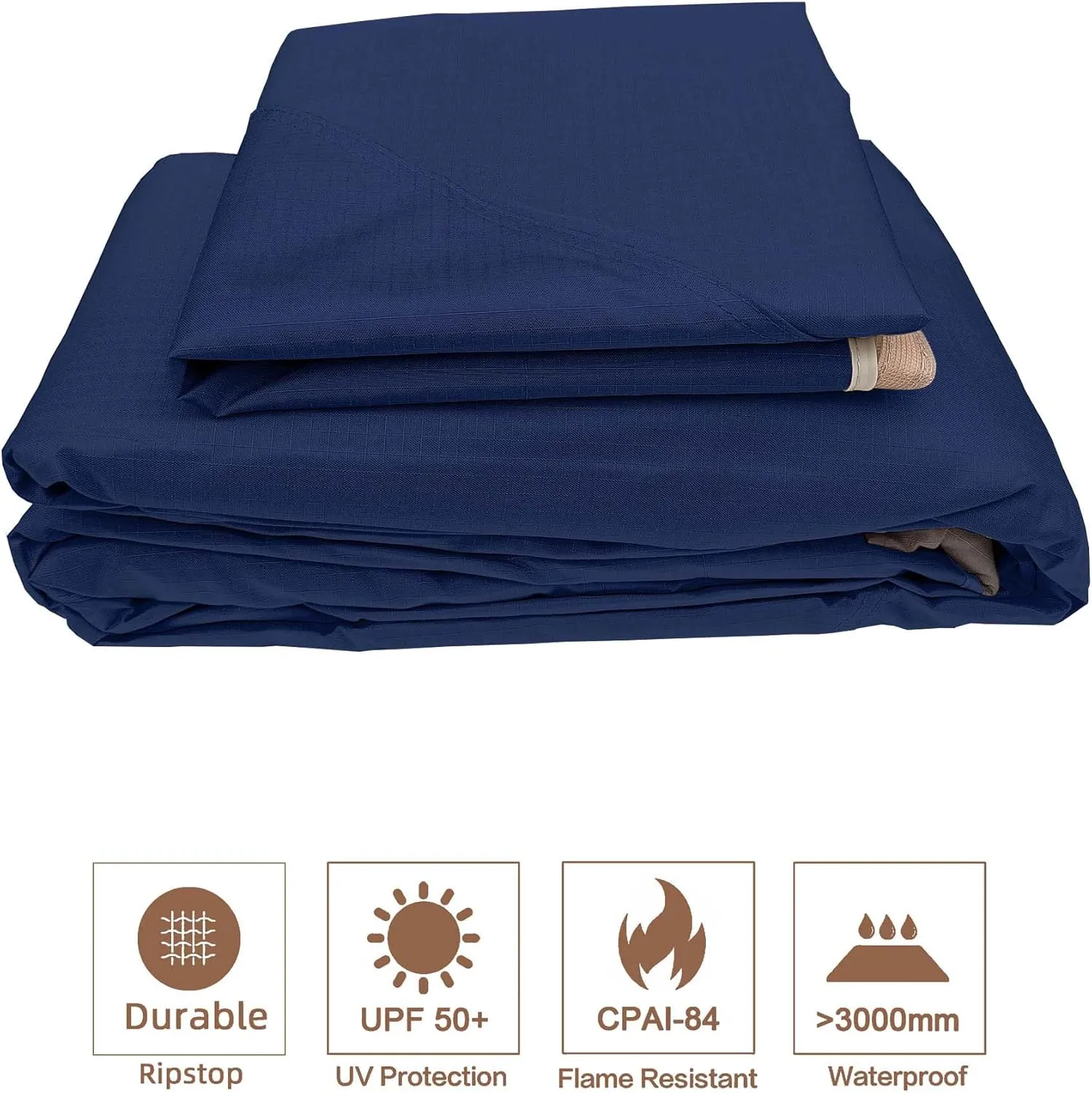 SCOCANOPY Navy Blue Ripstop Replacement Cover for Lowe's Allen Roth 10X12 Gazebo Model #TPGAZ17-002C,TPGAZ17-002