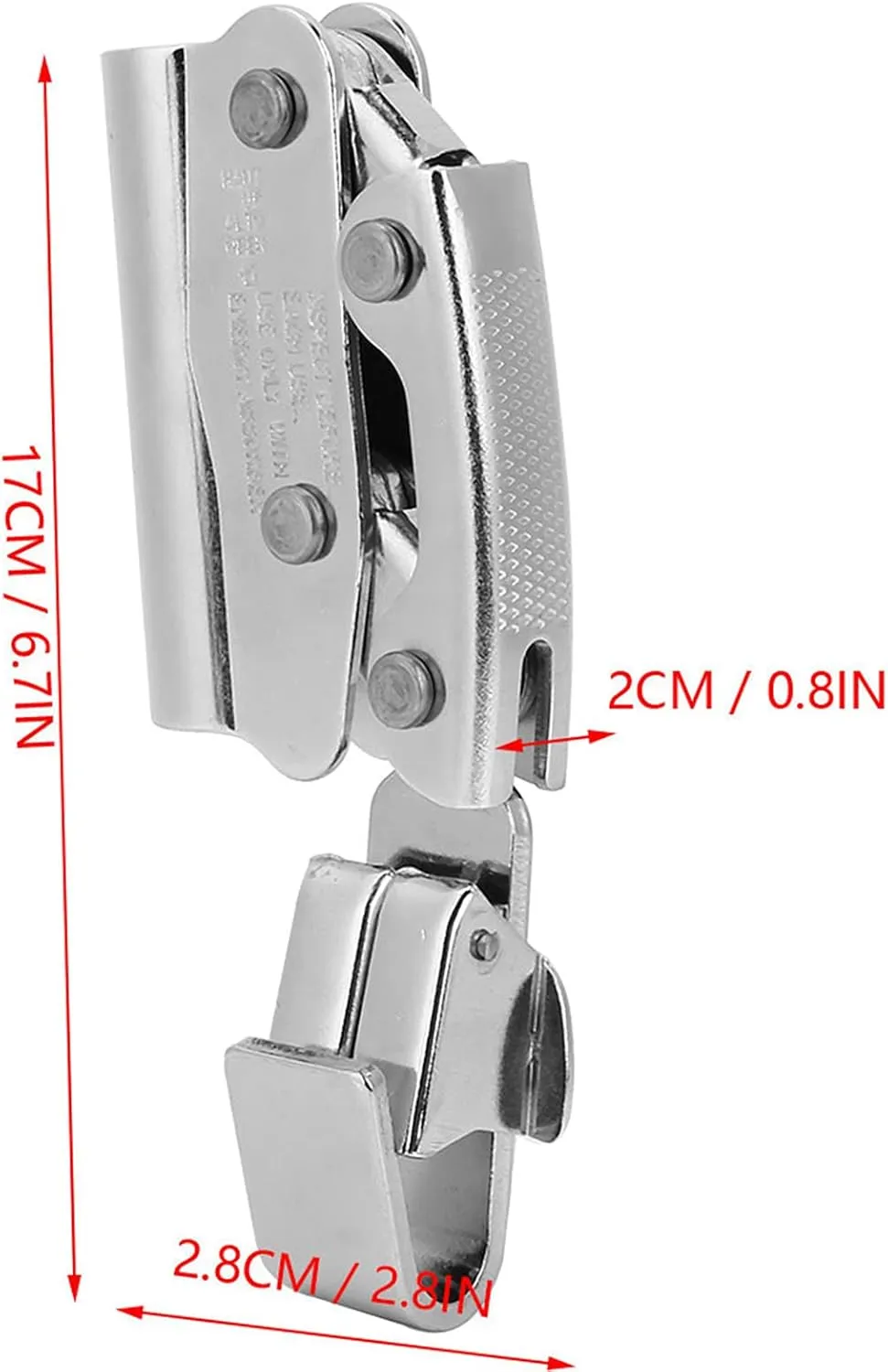 SelfBraking Stop Descender Clamp for Clim &, IF with Round Hole Design (Press-type hanging point)