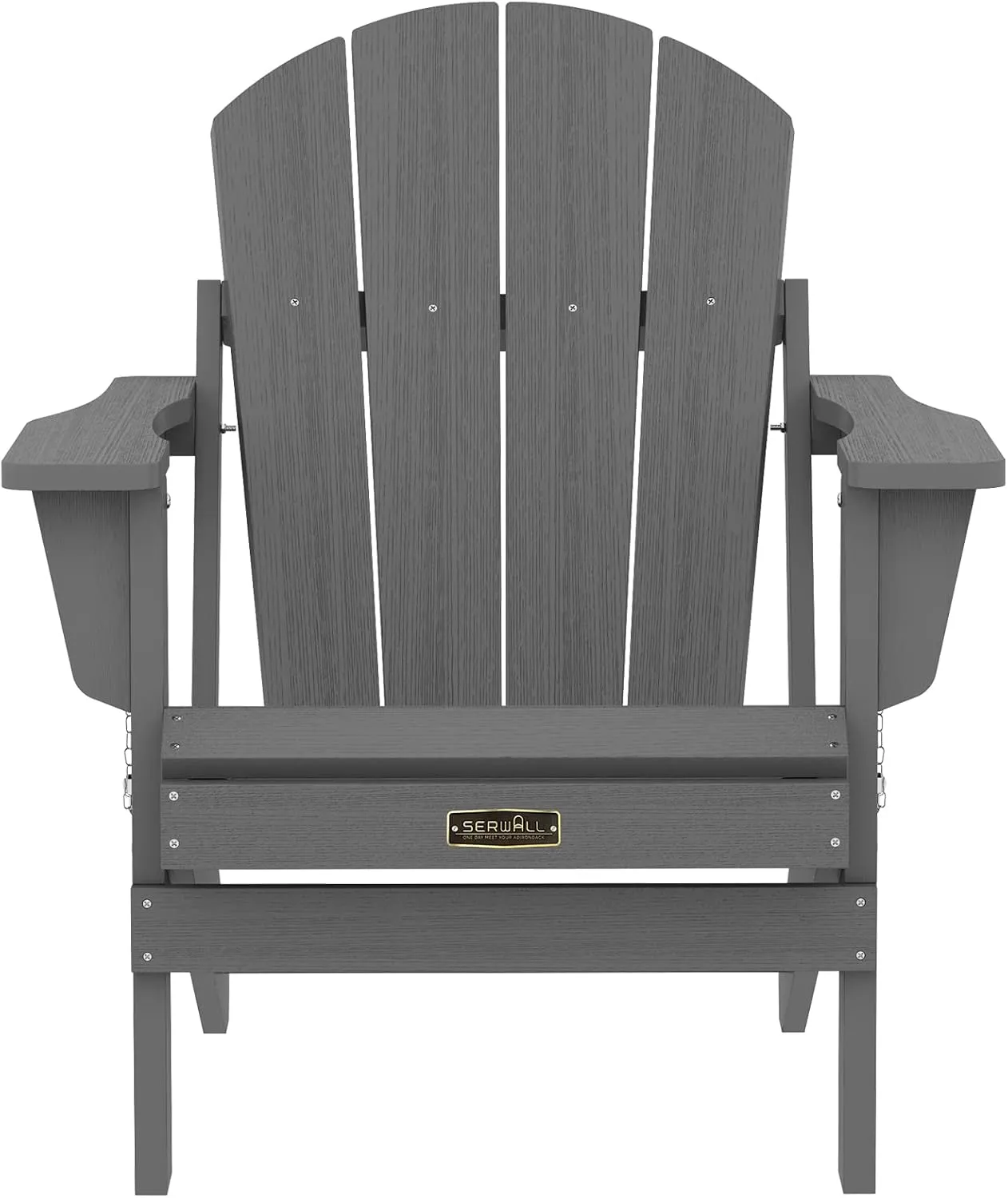 SERWALL Adirondack Chair for Patio Garden Outdoors Fire Pit- (Folding Gray)