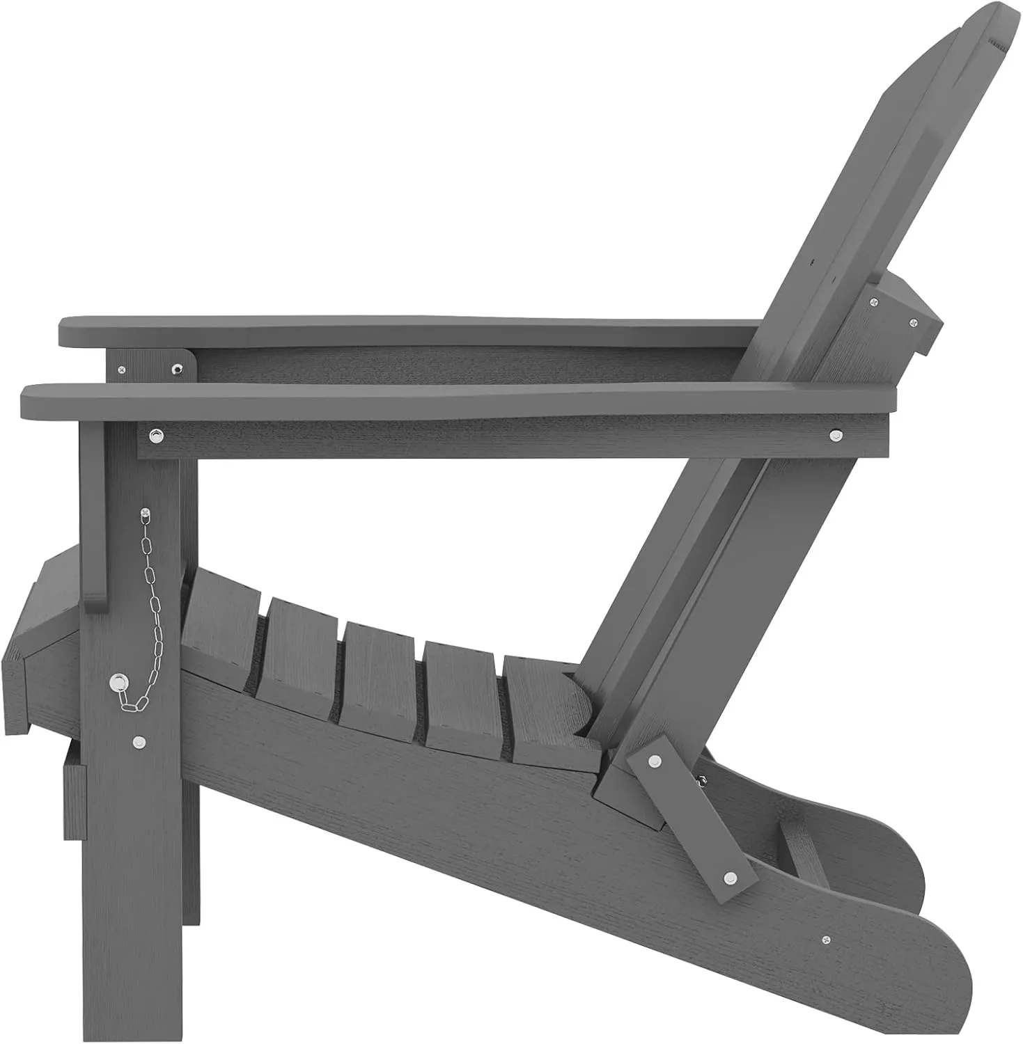 SERWALL Adirondack Chair for Patio Garden Outdoors Fire Pit- (Folding Gray)