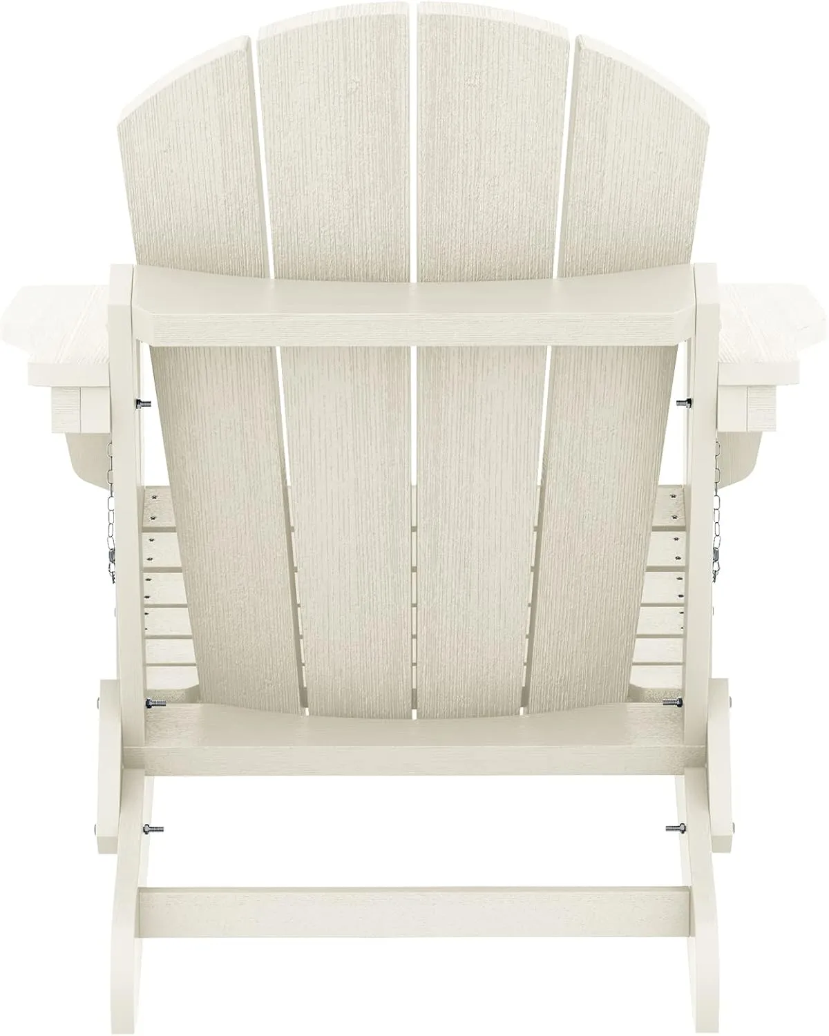 SERWALL Folding Adirondack Chair - HIPS Adirondack Chairs Outdoor Chairs Weather Resistant- White