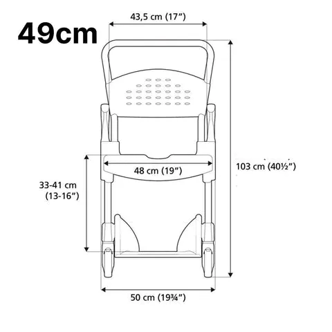 Shower Commode Chair Back Opening | Etac Clean