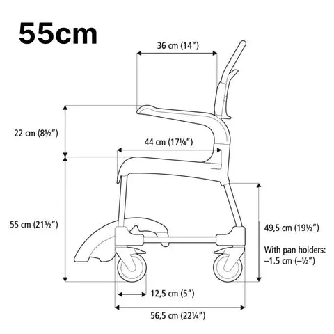 Shower Commode Chair Back Opening | Etac Clean