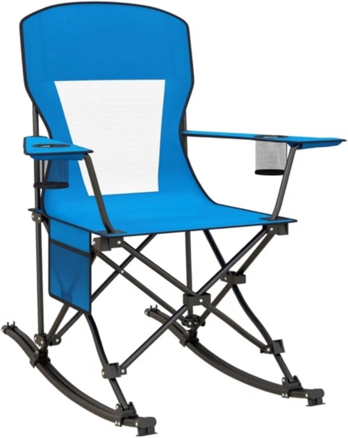 Single Beach Chair Outdoor Leisure Chair, Folding Chair, Camping Chair, Recliner, Chair Blue for Outdoor Scenery