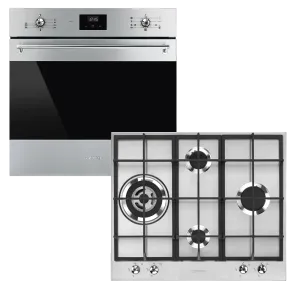 Smeg 60 cm Gas Hob & Electric Oven Combo PX364LSA / SF6300TVX
