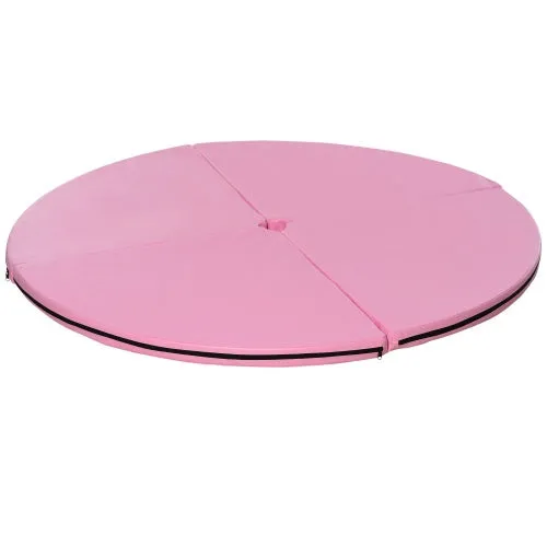 Soozier Pole Dance Mat, 2T X 5W Folding Pole Dance Mat For Home, Lightweight And Foldable, Pink