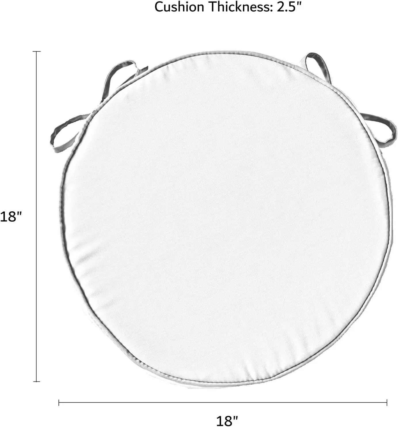 South Pine Porch 18" Round Outdoor Reversible Dining Seat Cushion (2-Pack), Esprit Floral 2 Count